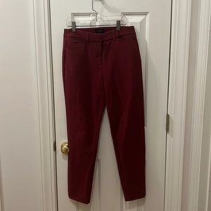 The Slim Ankle Burgundy Pants White House Black Market